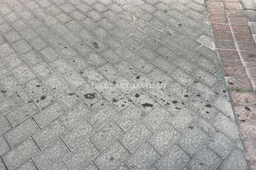 Una avería en el motor de un vehículo deja un reguero de aceite por varias calles de Los Llanos de Telde/TA.